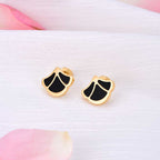 Tulip / Earrings Black Gold