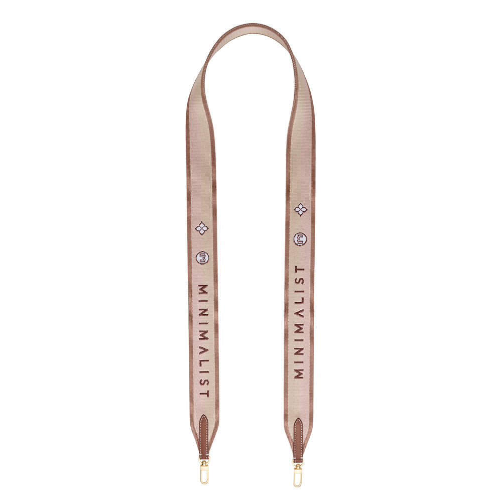 Handbag Strap / Tan & Pink