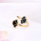 Tulip / Ring Black Gold