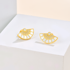 Fan / Earrings Gold