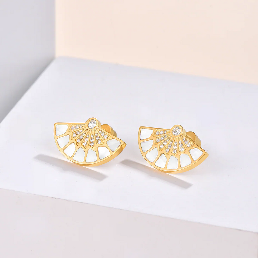 Fan / Earrings Gold