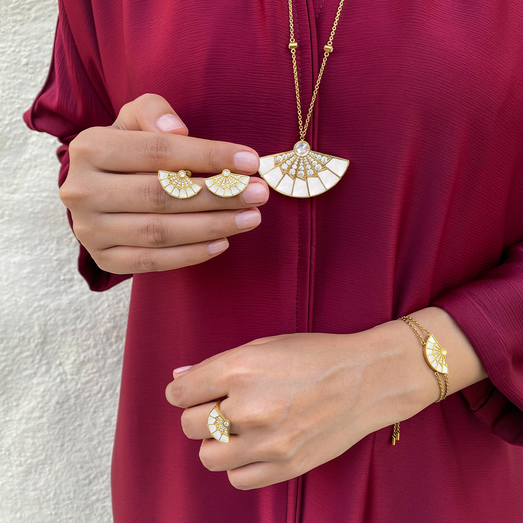 Fan / Earrings Gold