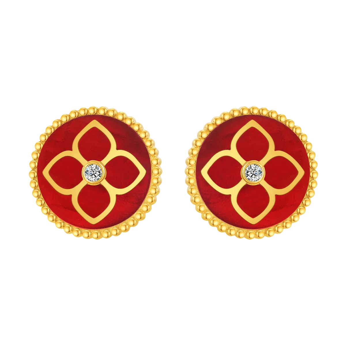 Ameera / Earrings Red Gold