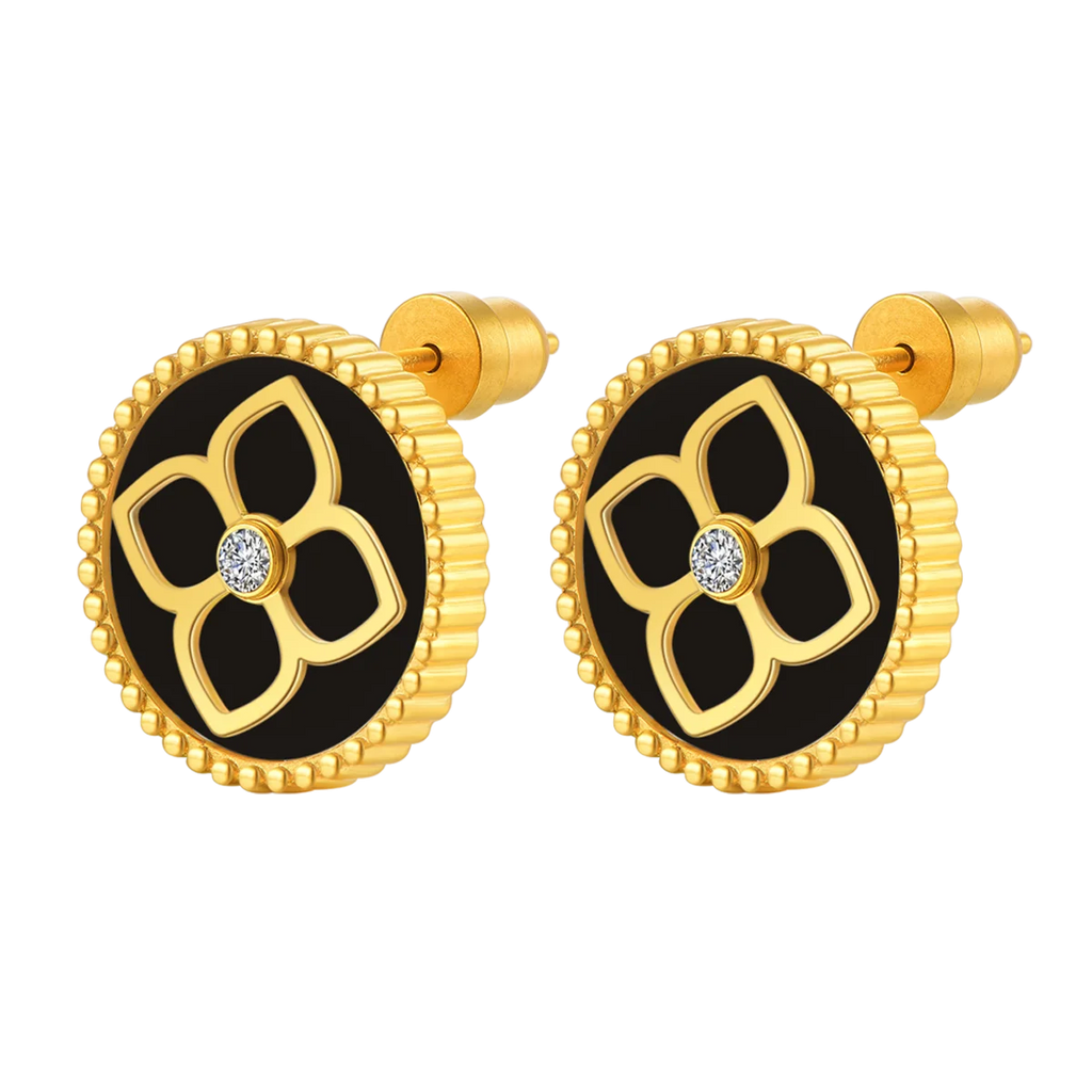 Ameera / Earrings Black Gold