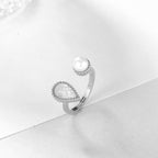 Drop / Ring Pearl Silver