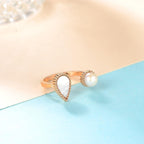 Drop / Ring Pearl Rose Gold