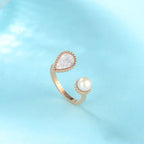 Drop / Ring Pearl Rose Gold