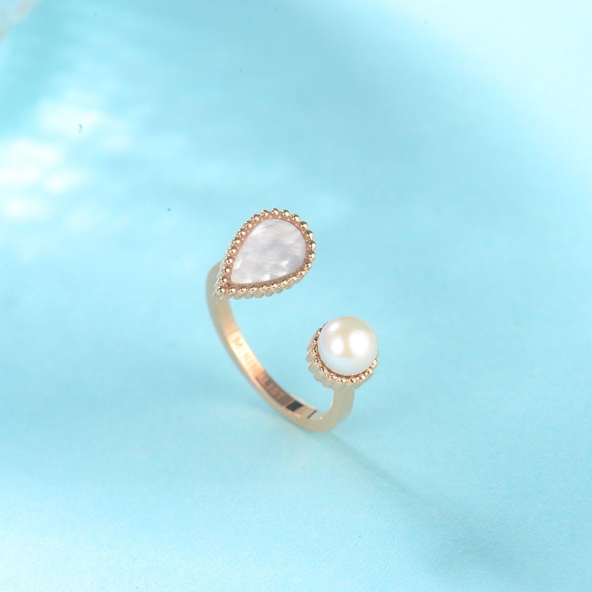 Drop / Ring Pearl Rose Gold