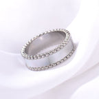 Lulwah Ring / Pearl Silver ( Size 8 )