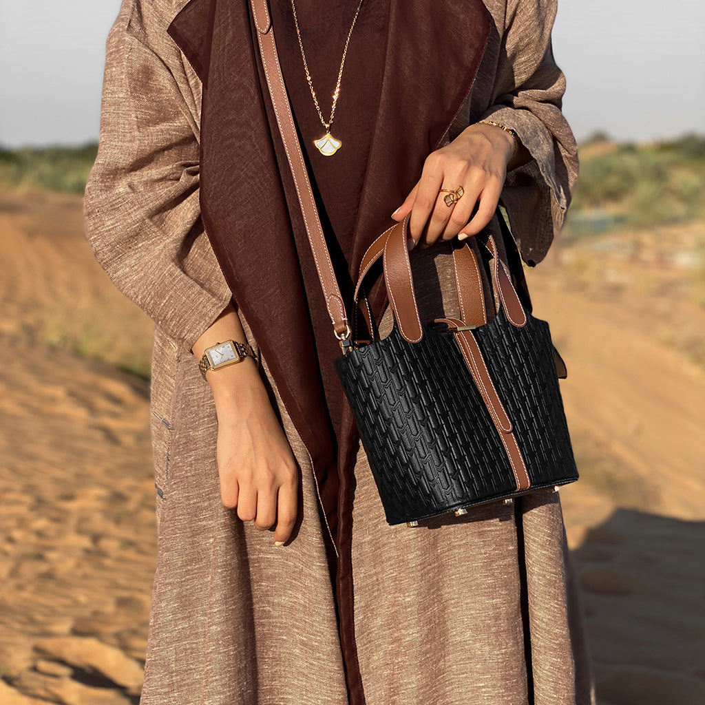 حقيبة يد اليازيا / أسود وبني