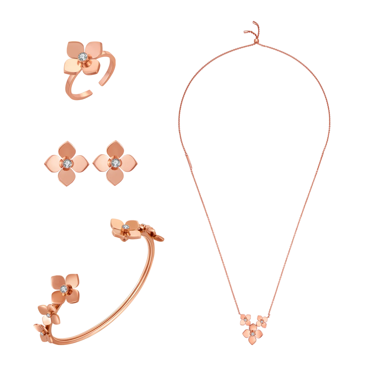 Bloom Jewellery Set / Rose Gold