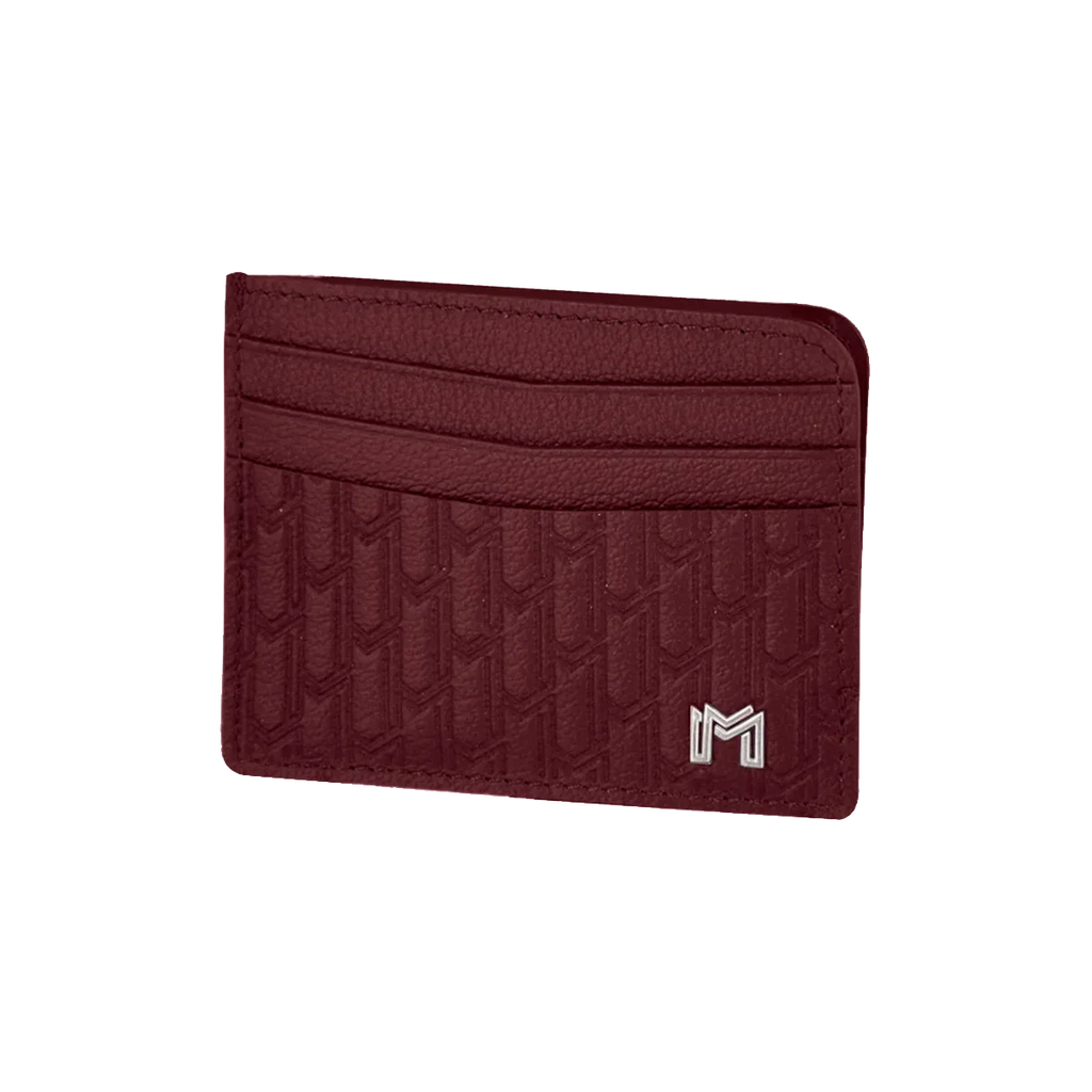 Camel Leather Burgundy / Silver