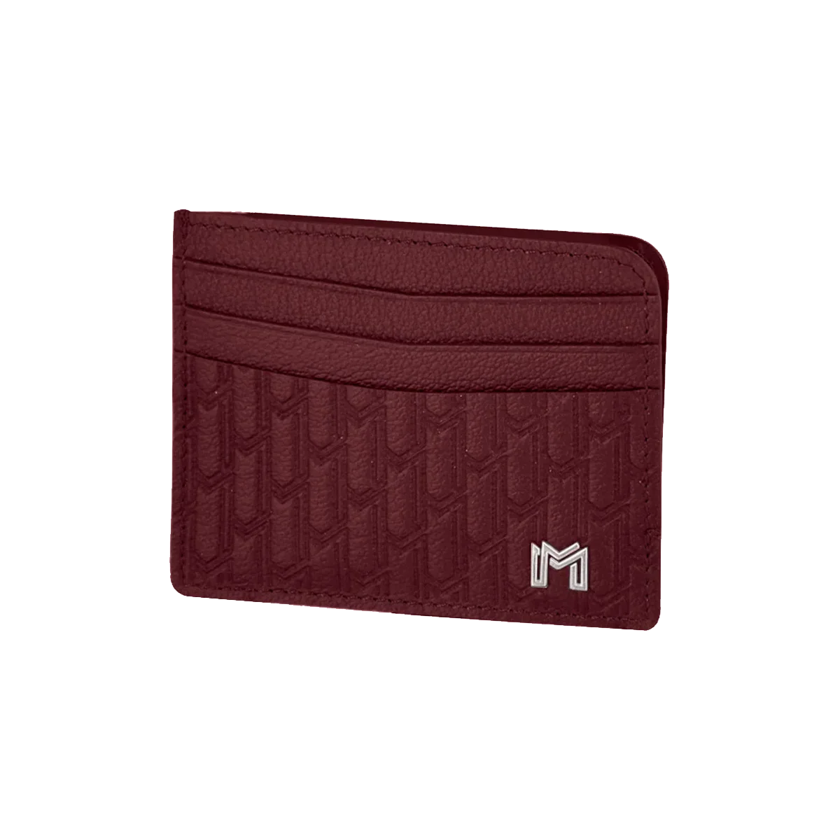 Camel Leather Burgundy / Silver