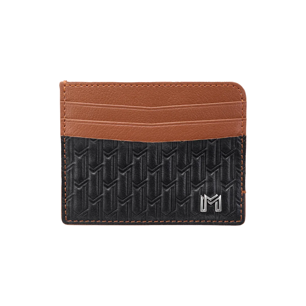 Camel Leather Black & Tan / Silver