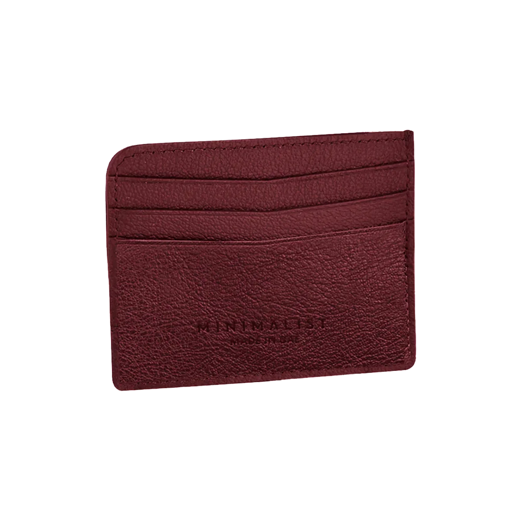 Camel Leather Burgundy / Silver