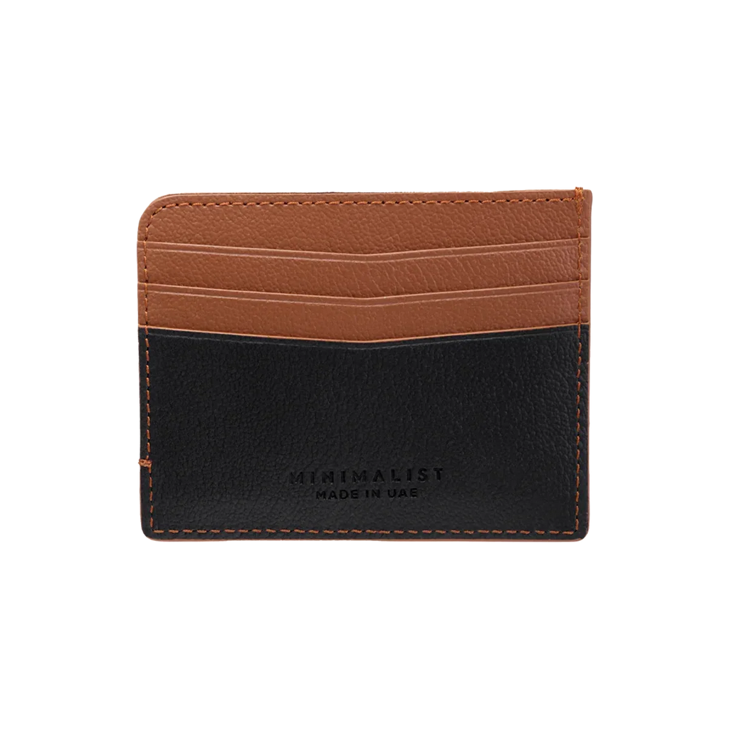 Camel Leather Black & Tan / Silver