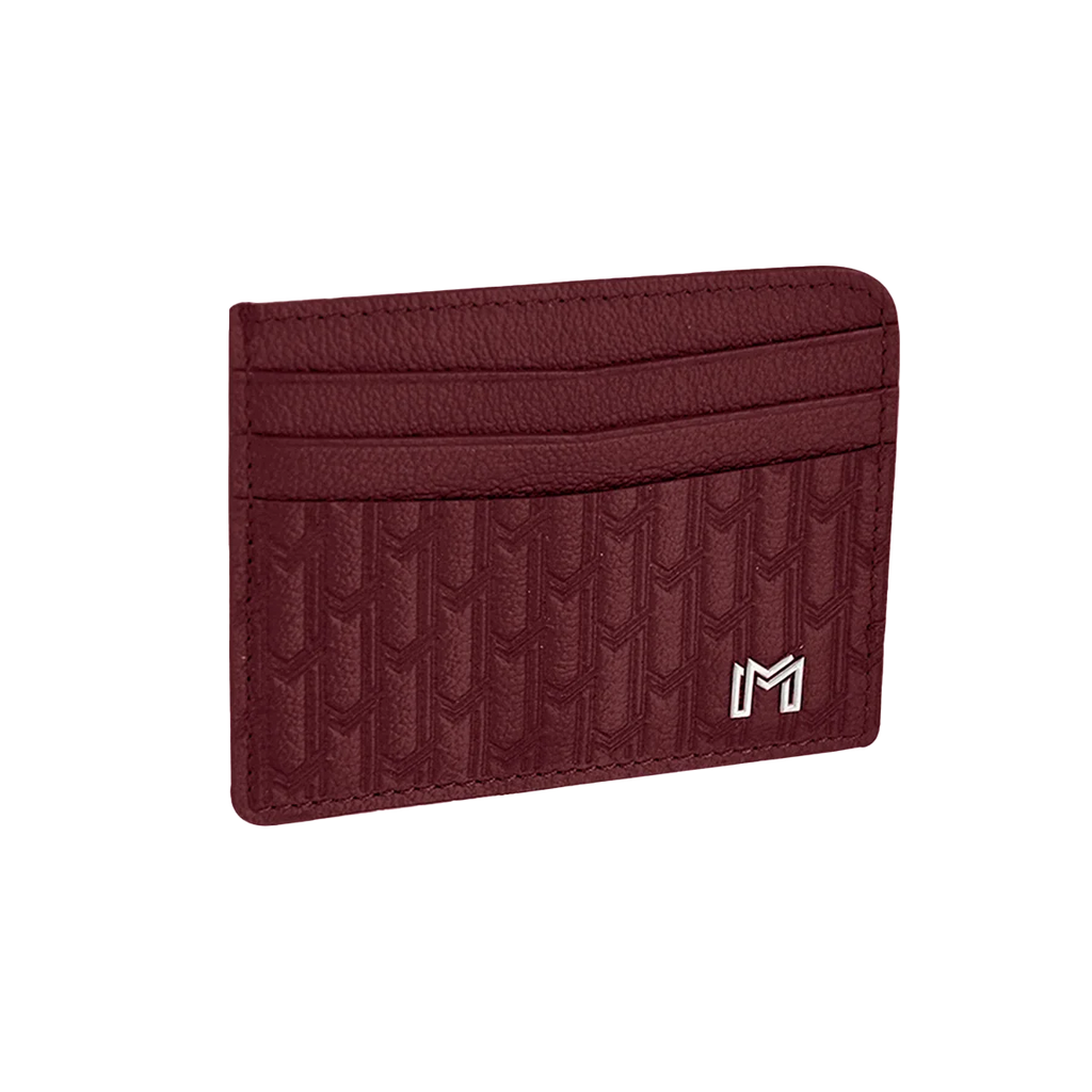 Camel Leather Burgundy / Silver