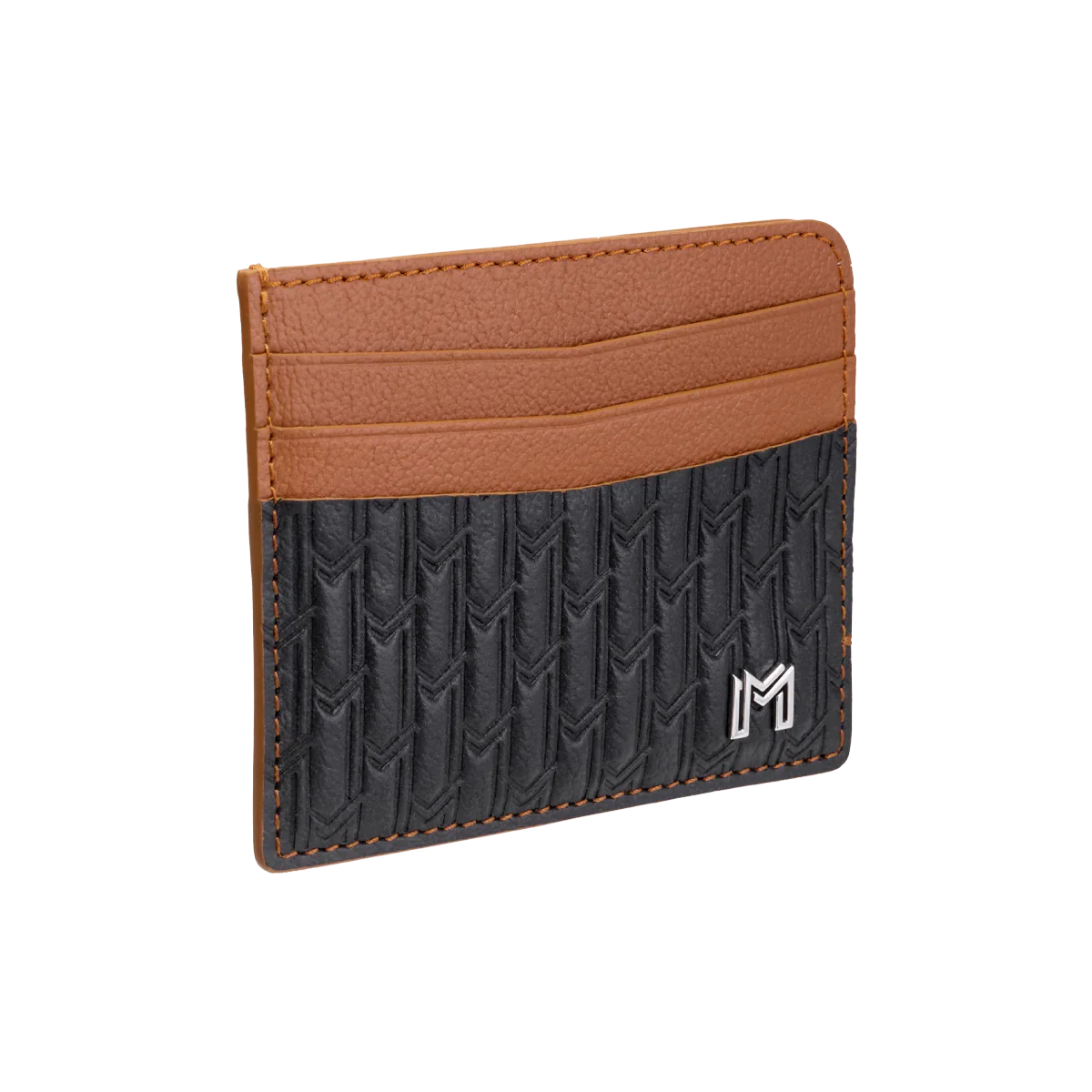 Camel Leather Black & Tan / Silver