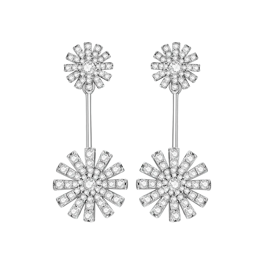 Charming Sunflower / Earrings Silver