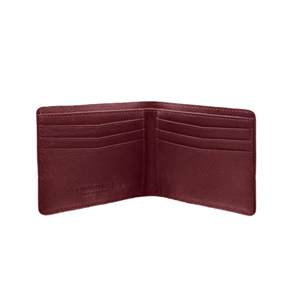 Camel Leather Burgundy / Silver