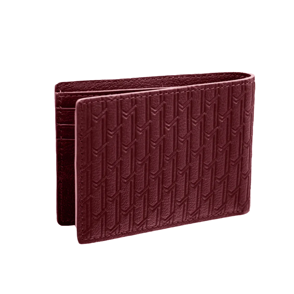 Camel Leather Burgundy / Silver
