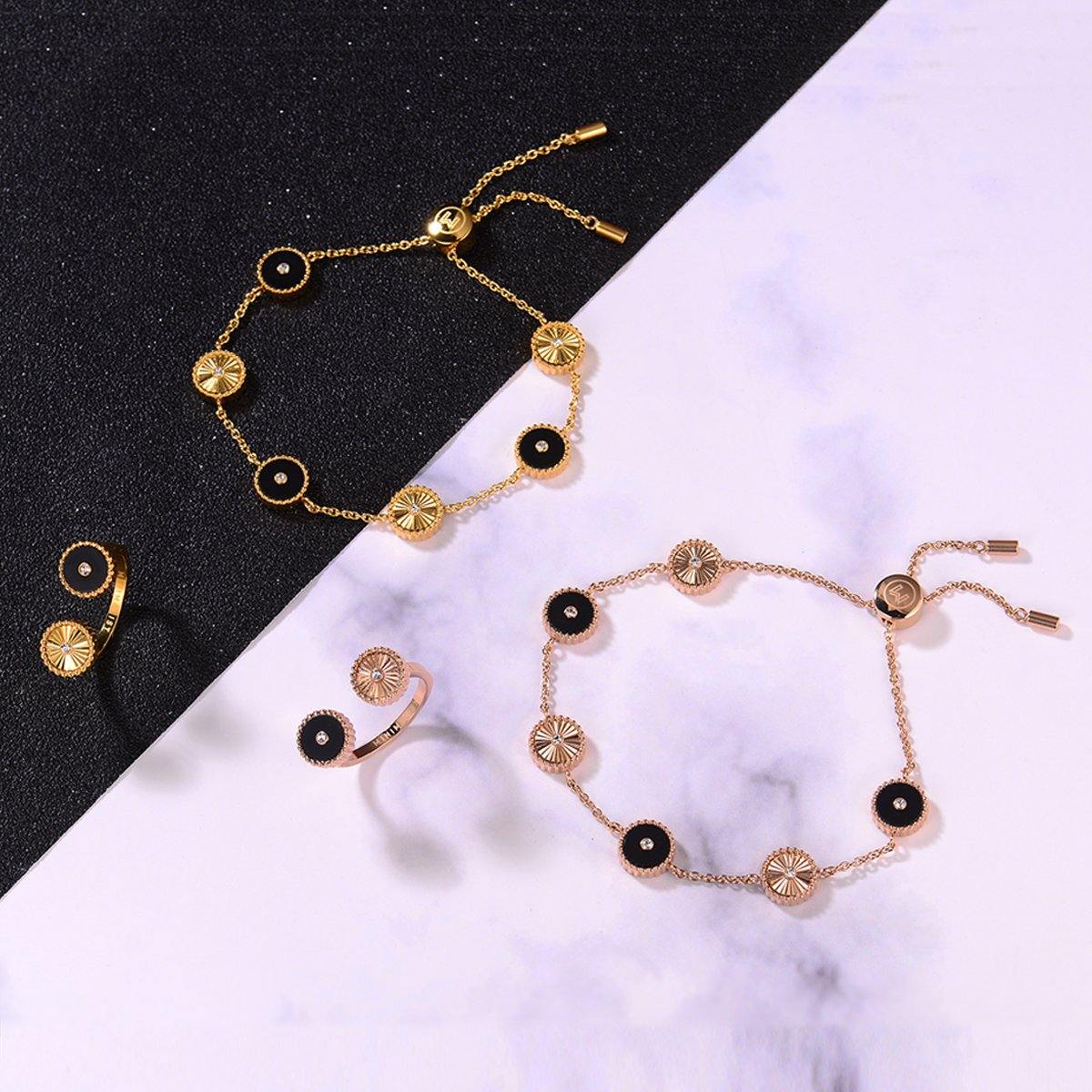 Kanz / Ring Black Rose Gold