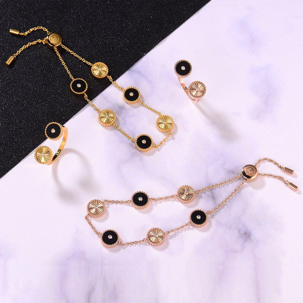 Kanz / Ring Black Gold