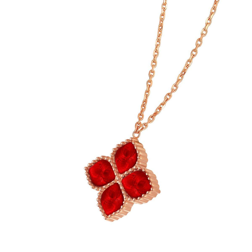 Joory / Necklace Red Rose Gold