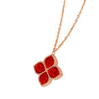 Joory / Necklace Red Rose Gold