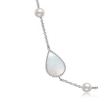Drop / Necklace Pearl Silver