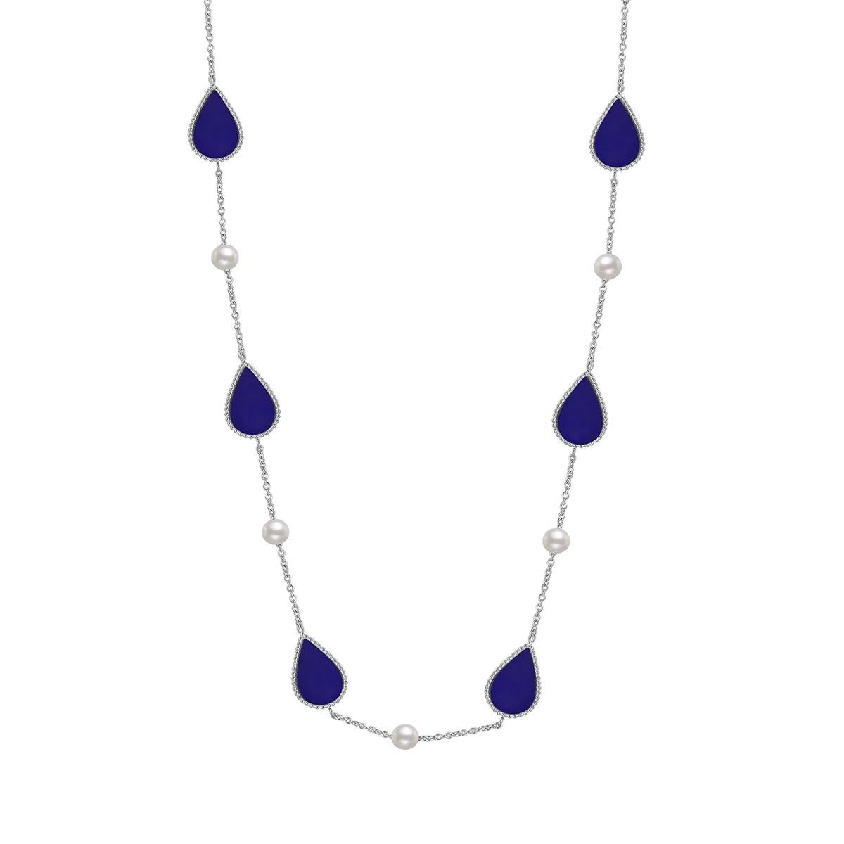 Drop / Necklace Blue Silver