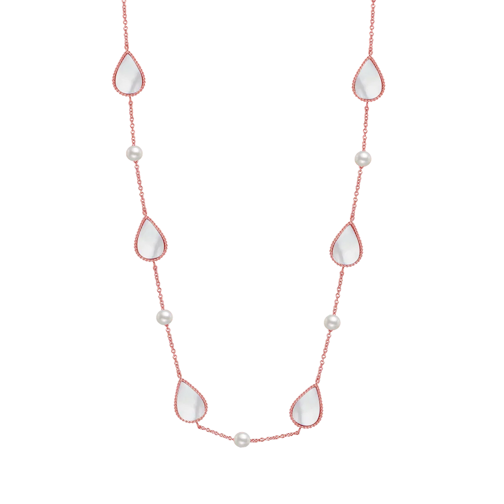Drop / Necklace Pearl Rose Gold
