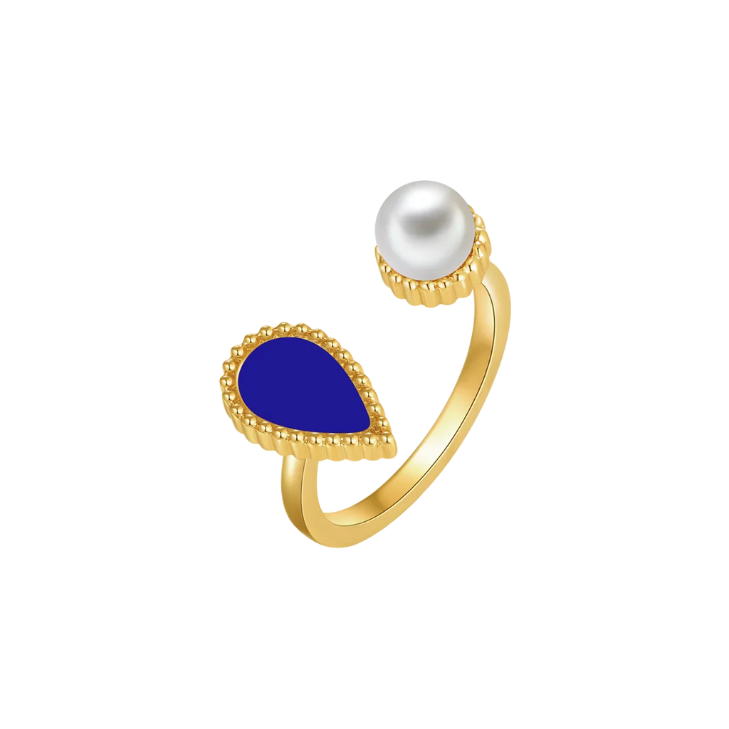 Drop / Ring Blue Gold