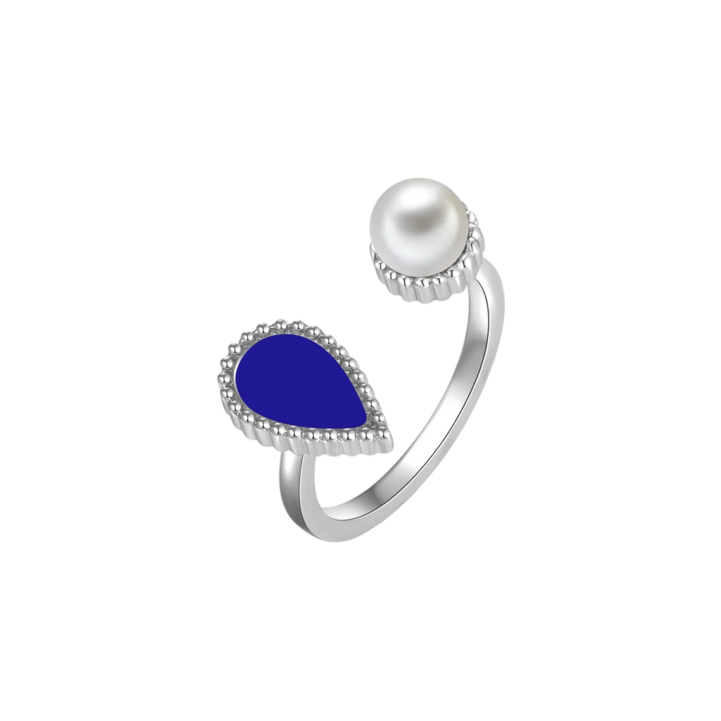 Drop / Ring Blue Silver