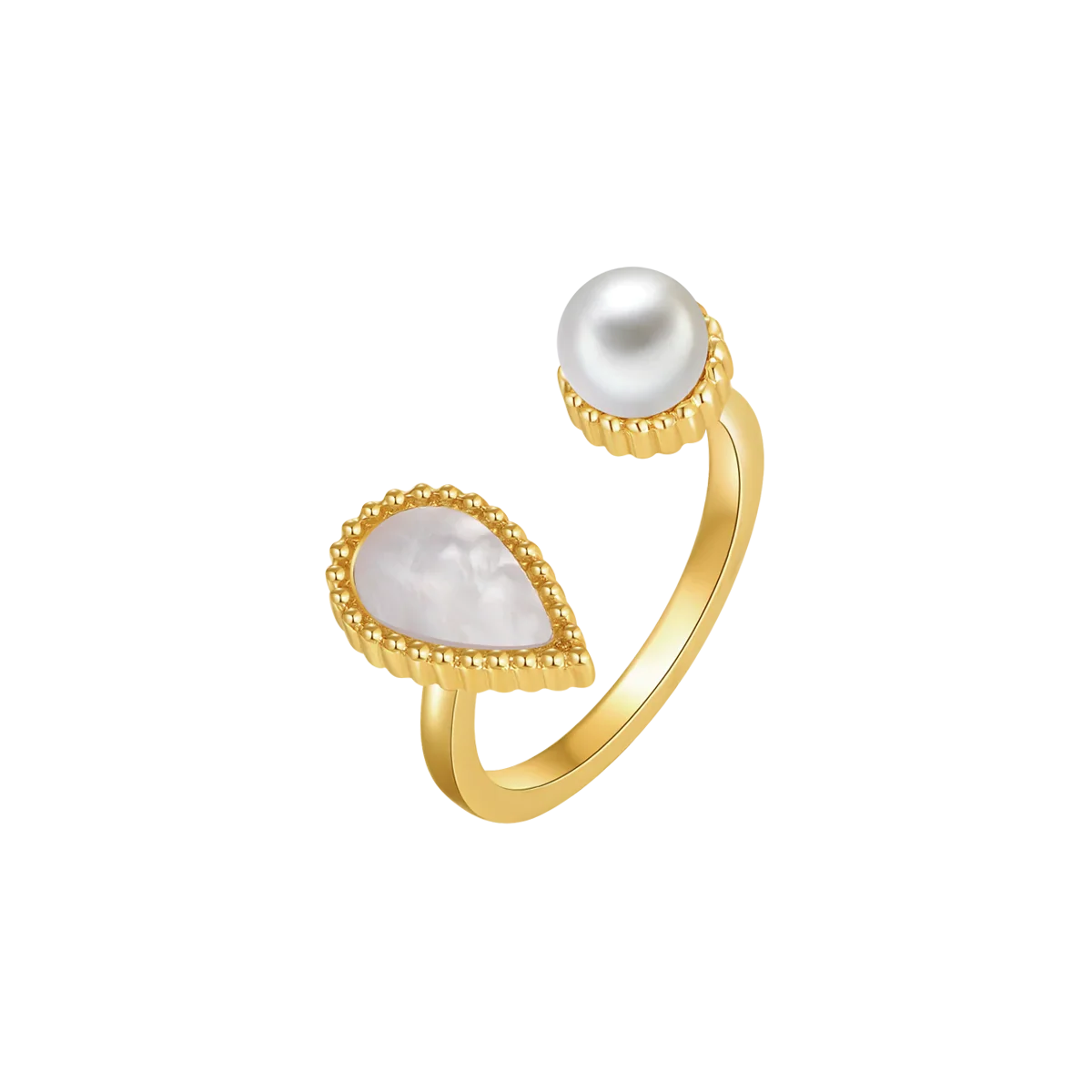 Drop / Ring Pearl Gold
