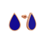 Drop / Earrings Blue Rose Gold