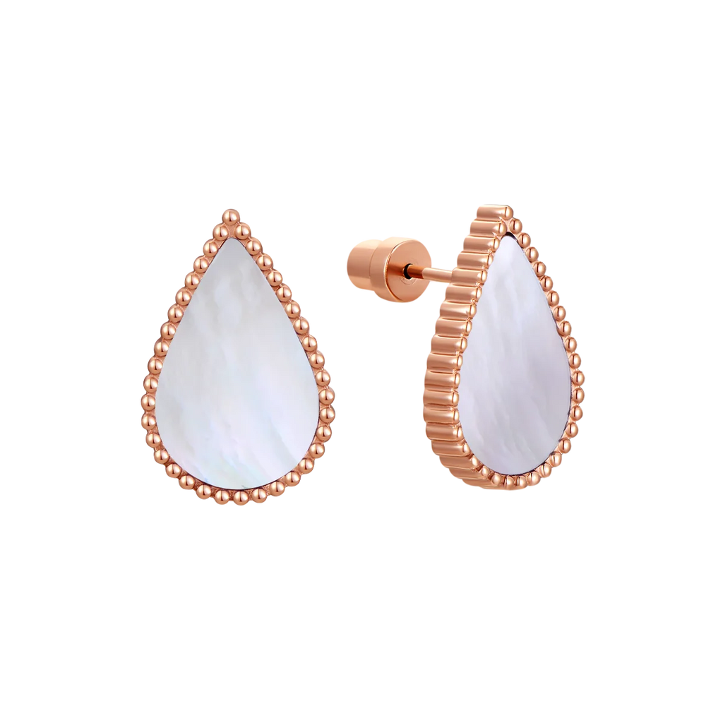 Drop / Earrings Pearl Rose Gold