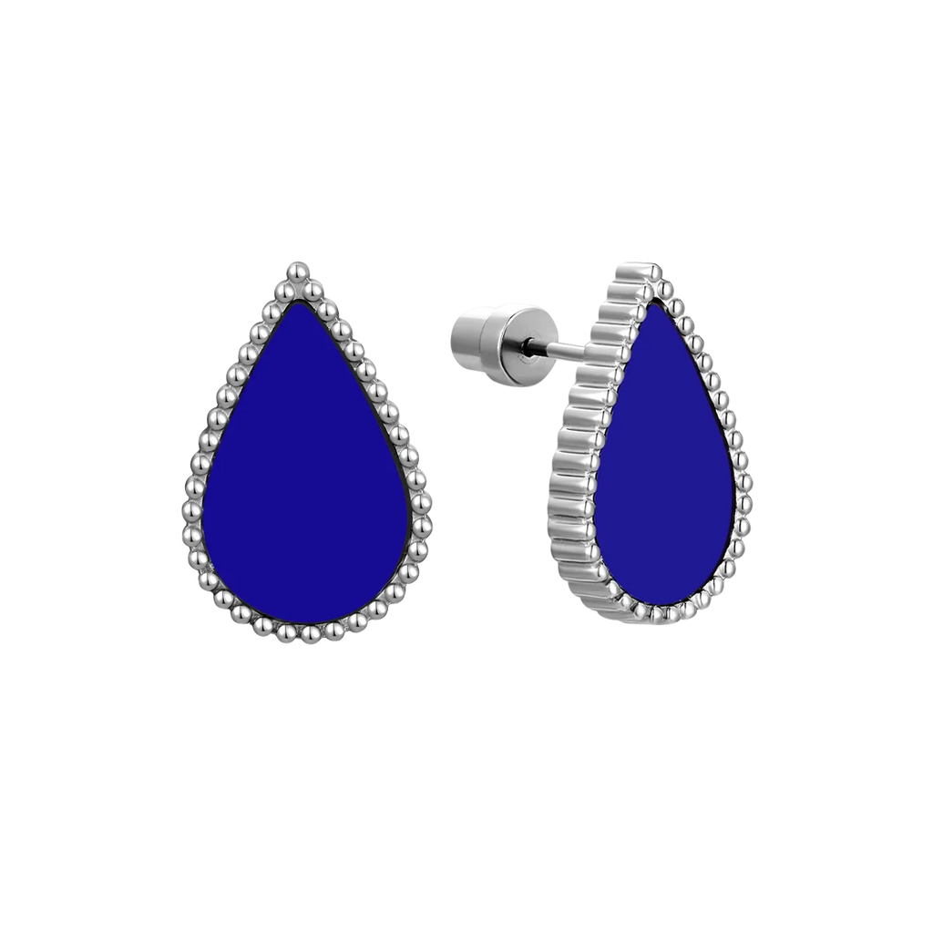 Drop / Earrings Blue Silver