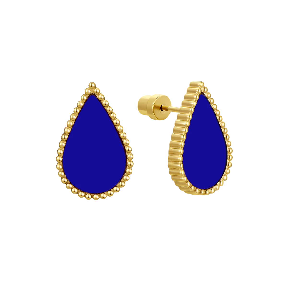 Drop / Earrings Blue Gold
