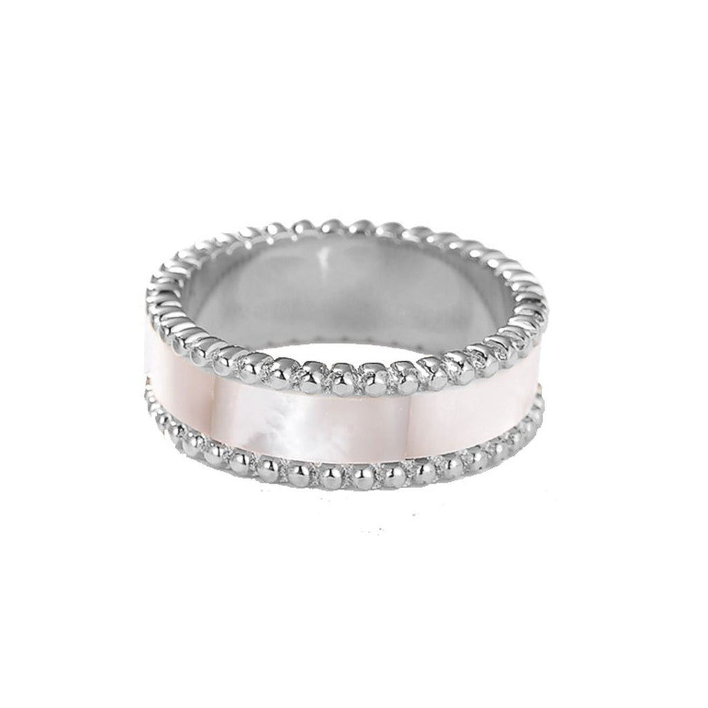 Lulwah Ring / Pearl Silver ( Size 7 )