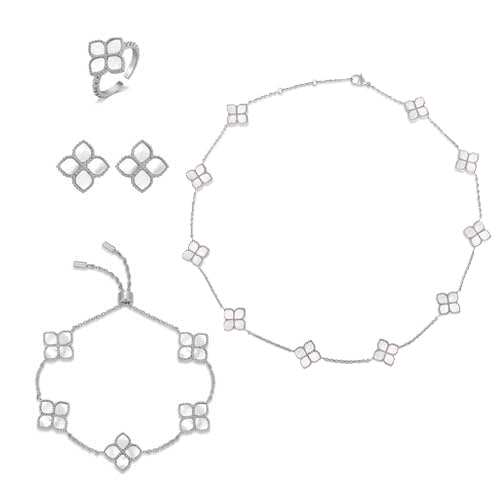 Joory / Choker Pearl Silver Set