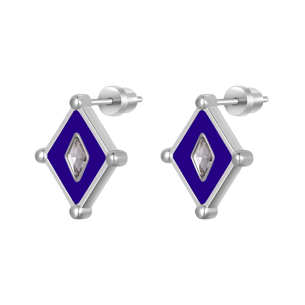 Kite / Earrings Blue Silver