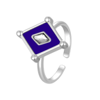 Kite / Ring Blue Silver