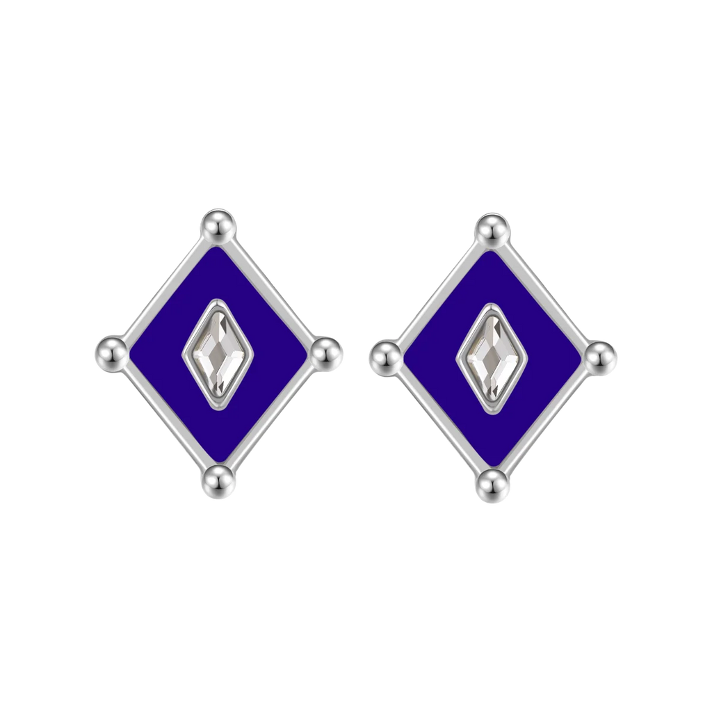 Kite / Earrings Blue Silver