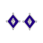 Kite / Earrings Blue Silver
