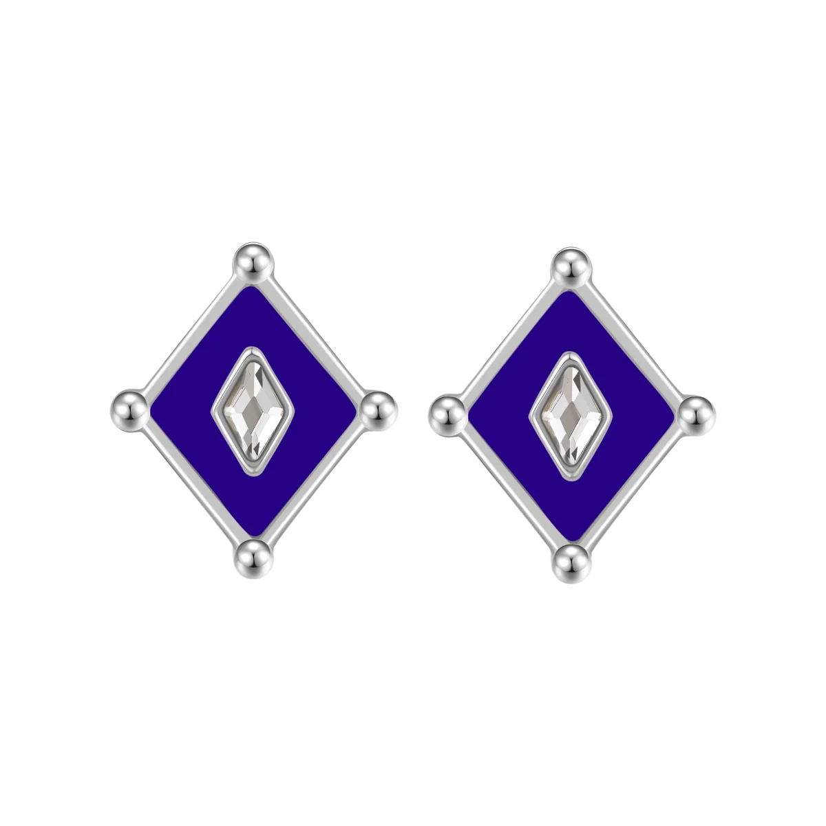 Kite / Earrings Blue Silver