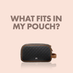 Travel Pouch Black & Tan / Silver