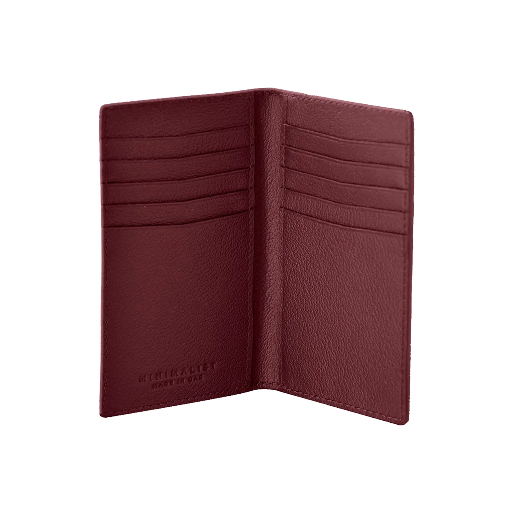 Camel Leather Burgundy / Silver