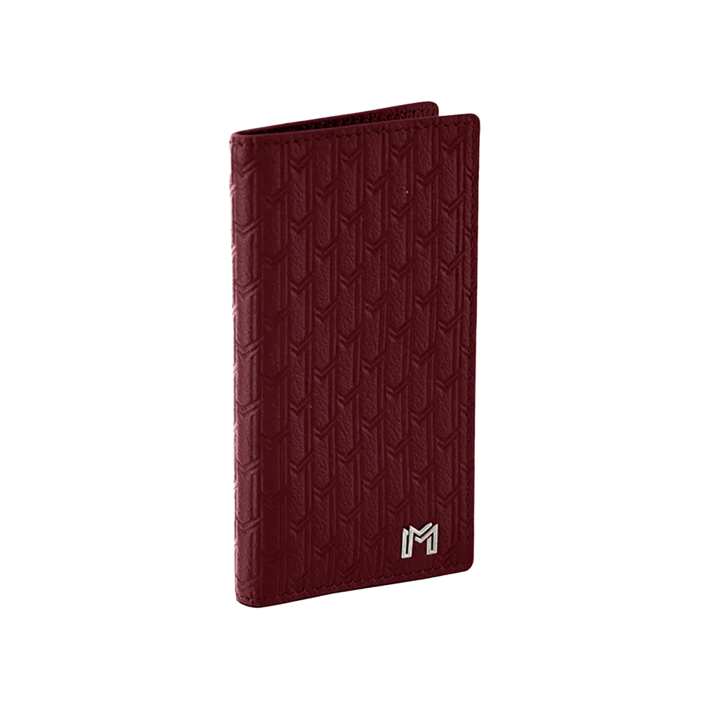 Camel Leather Burgundy / Silver