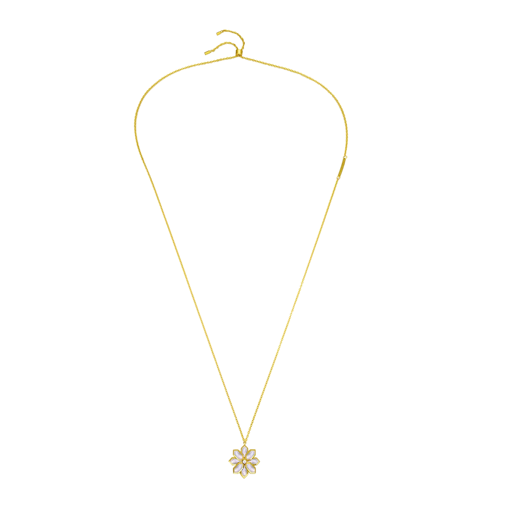 Lotus / Necklace Pearl Gold